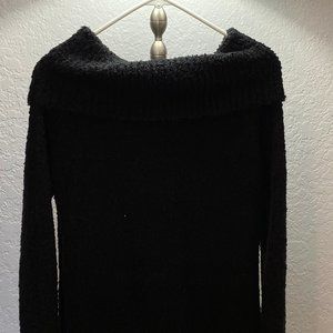 Soft Fold over boat cowl neck tunic sweater